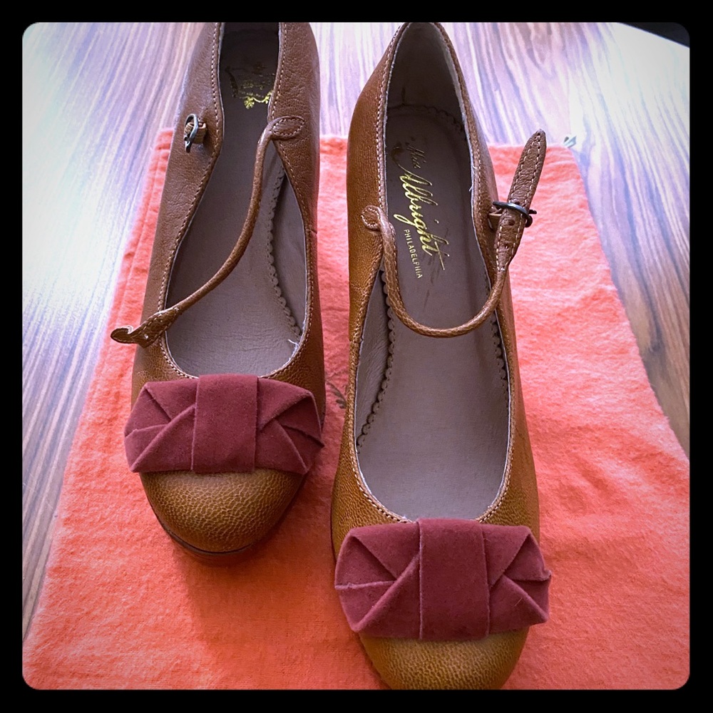 Miss Albright Bowed Lacerta Mary Janes Shoes Heels